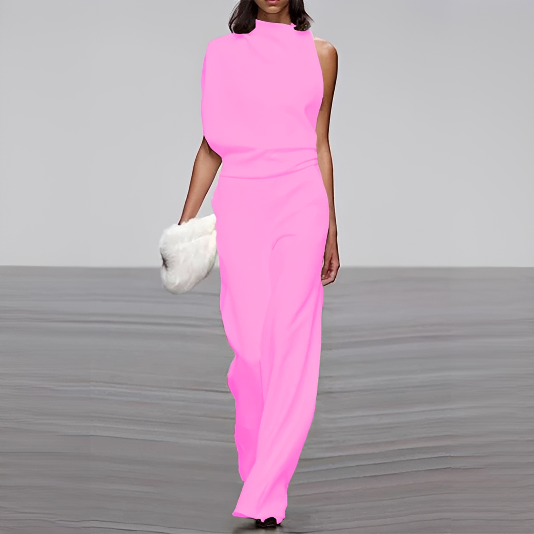 Noviem - Combinaison chic à encolure ronde pour femme