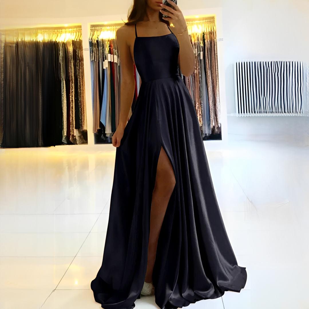Shamcy - Robe Longue Chic avec Ouverture