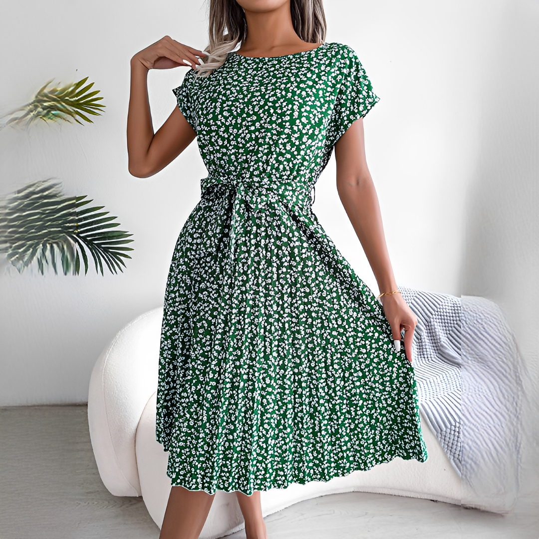 Lyka - Robe estivale chic à manches courtes pour femme