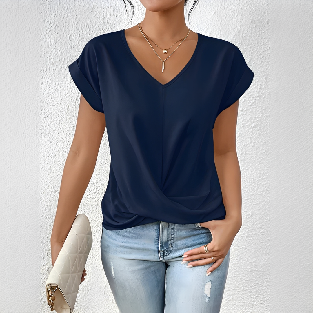 Velanie - T-Shirt Col V Relax