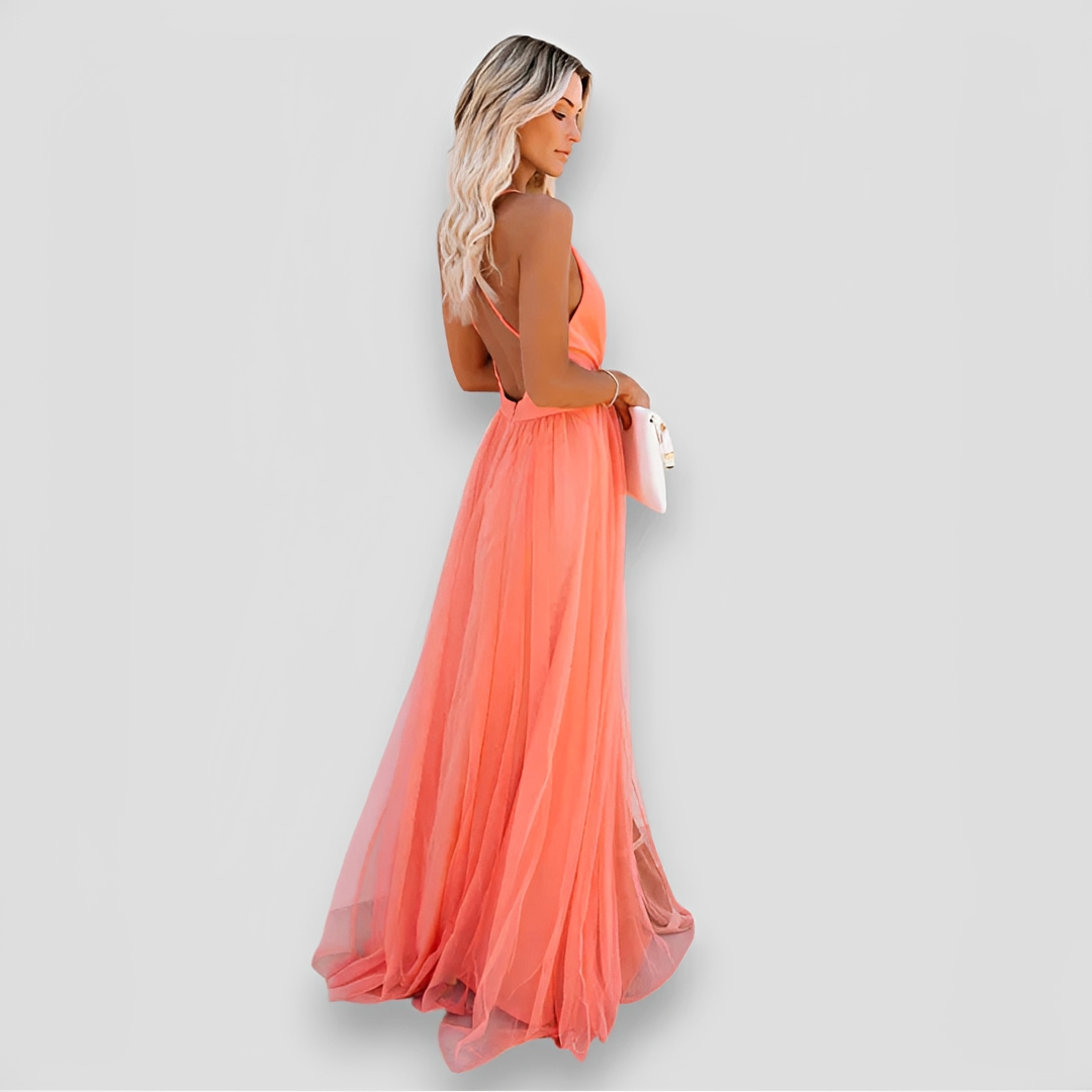 Lidia - Robe Maxi Chic à Col V