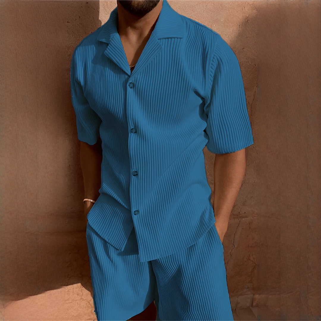 Junmar - Ensemble de chemise et short décontracté pour homme
