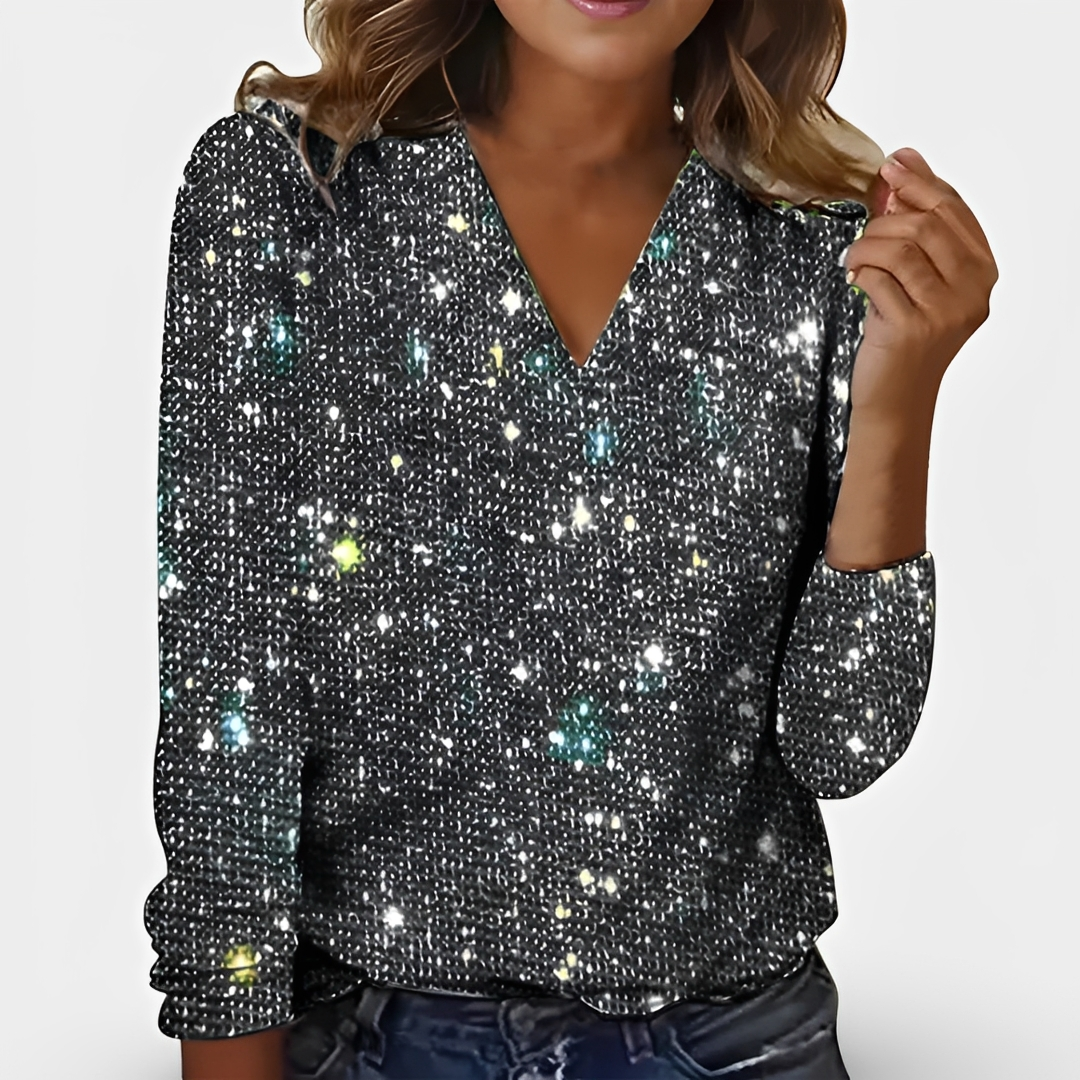 Casandra - Haut à paillettes stylé pour femme