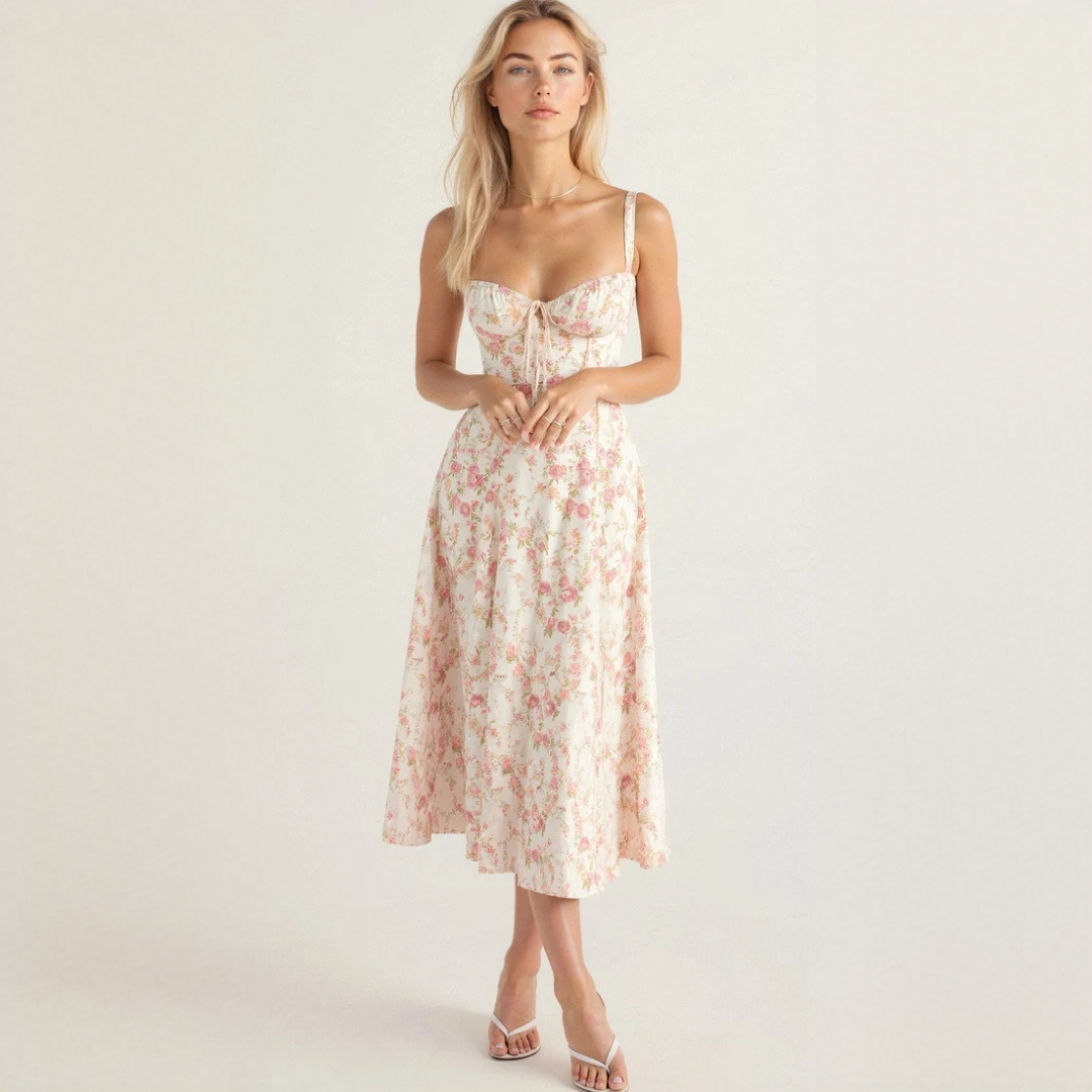 Liana - Robe midi élégante