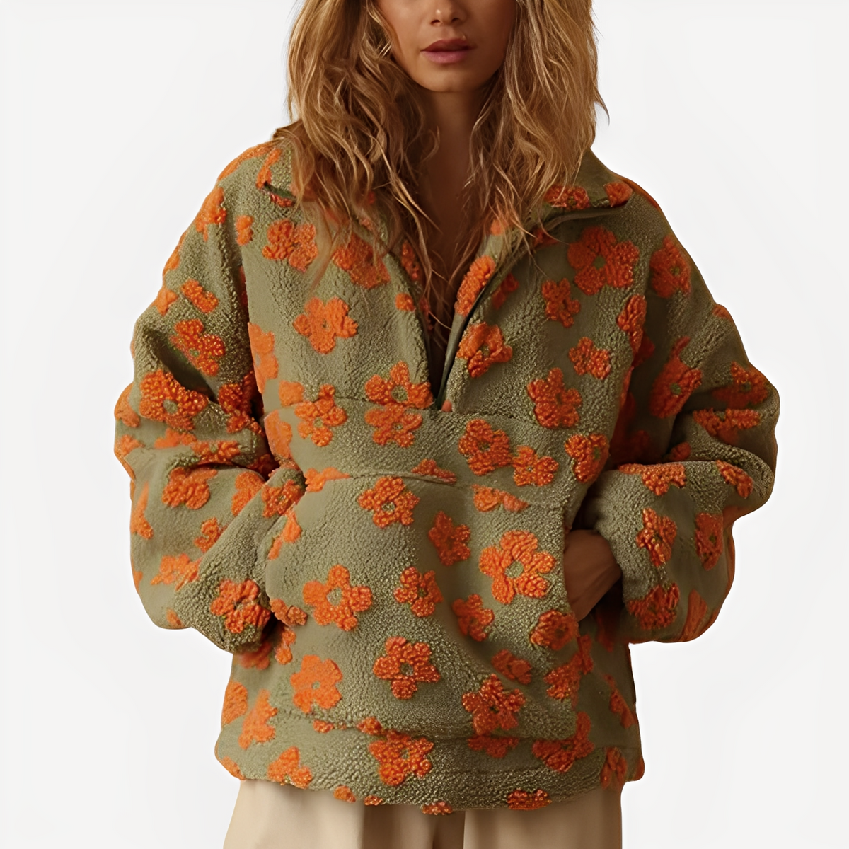 Elizabeth - Pull chic avec motif floral