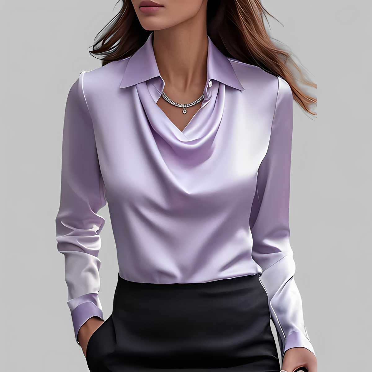 Emmalyn - Chemisier drapé chic pour femme
