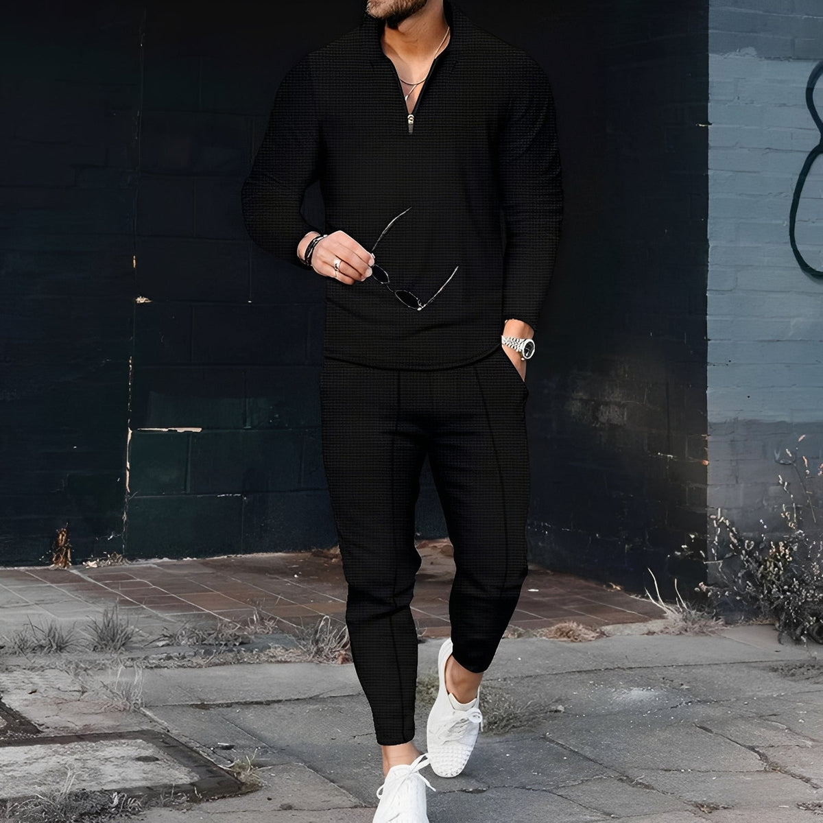 Andrew - Ensemble de sport élégant avec motif texturé pour hommes