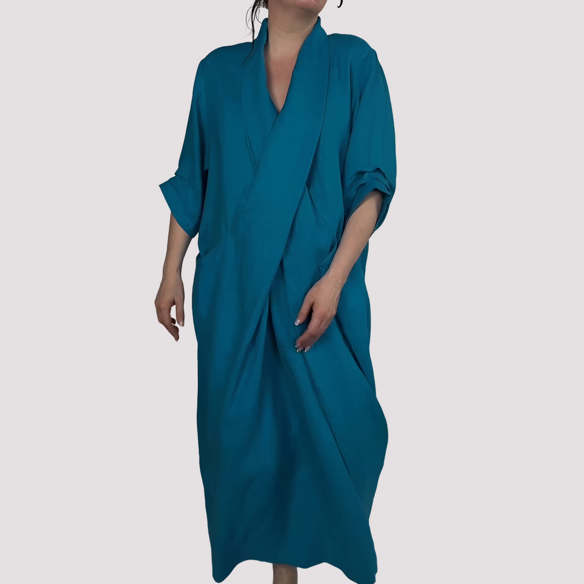 Alicia - Robe longue évasée avec poche pour femmes