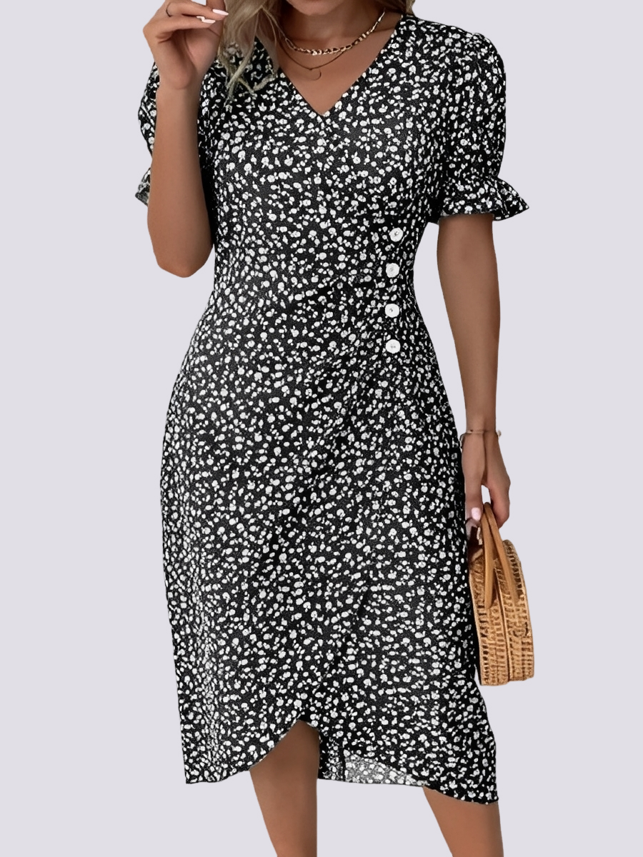 Fannie - Robe chic à imprimé floral pour femmes