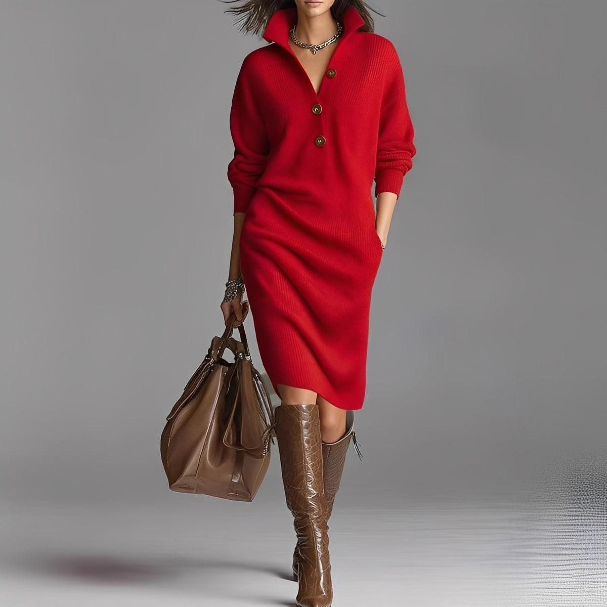 Camryn - Robe chic à manches longues