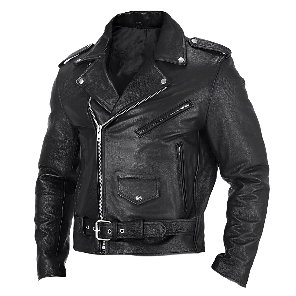 Brandon - Veste de motard avec multiples poches pour hommes