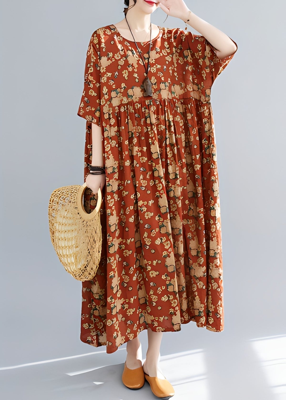 Mariam - Robe chic et ample avec ourlet large pour femmes