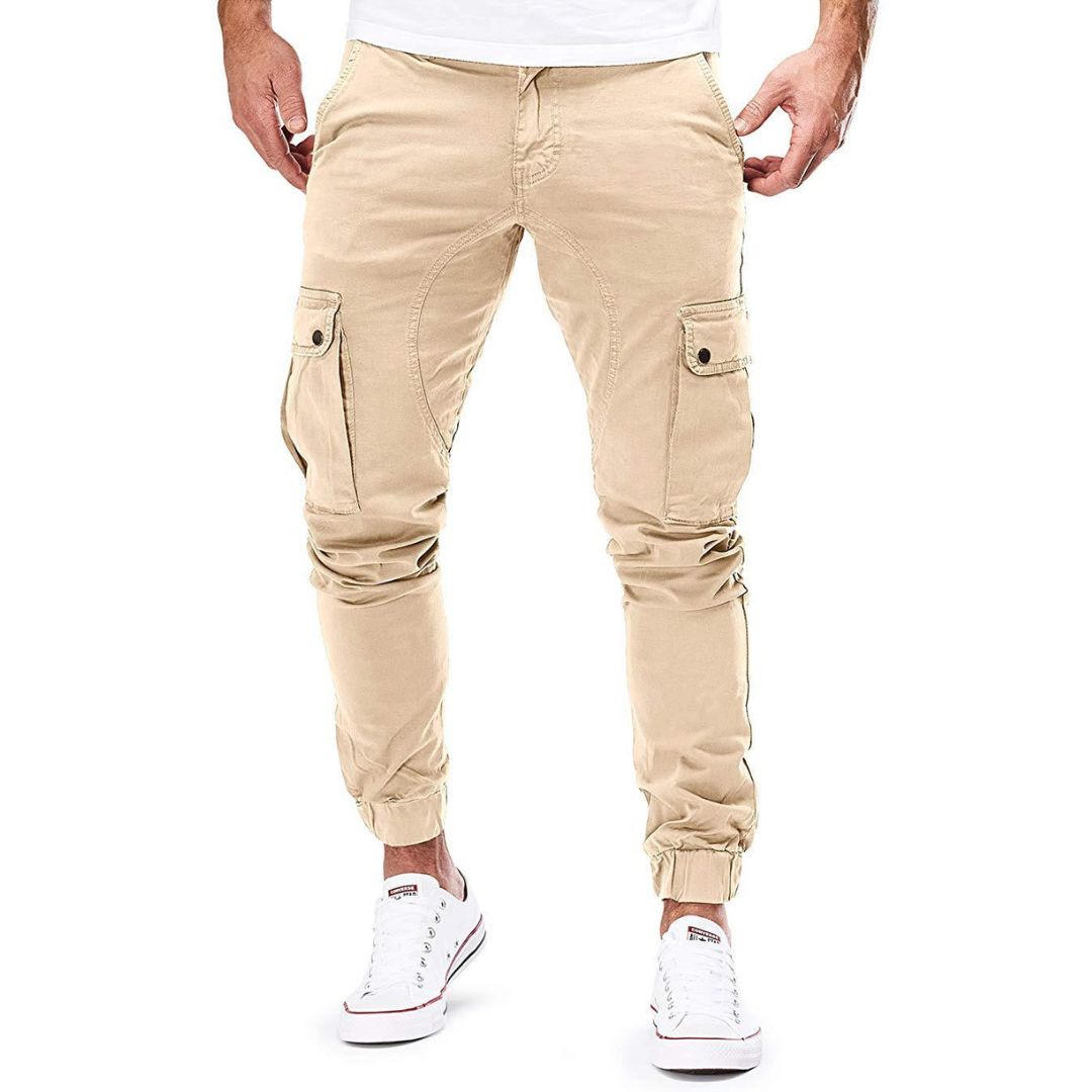 Jayden - Pantalon cargo contemporain avec coupe mince