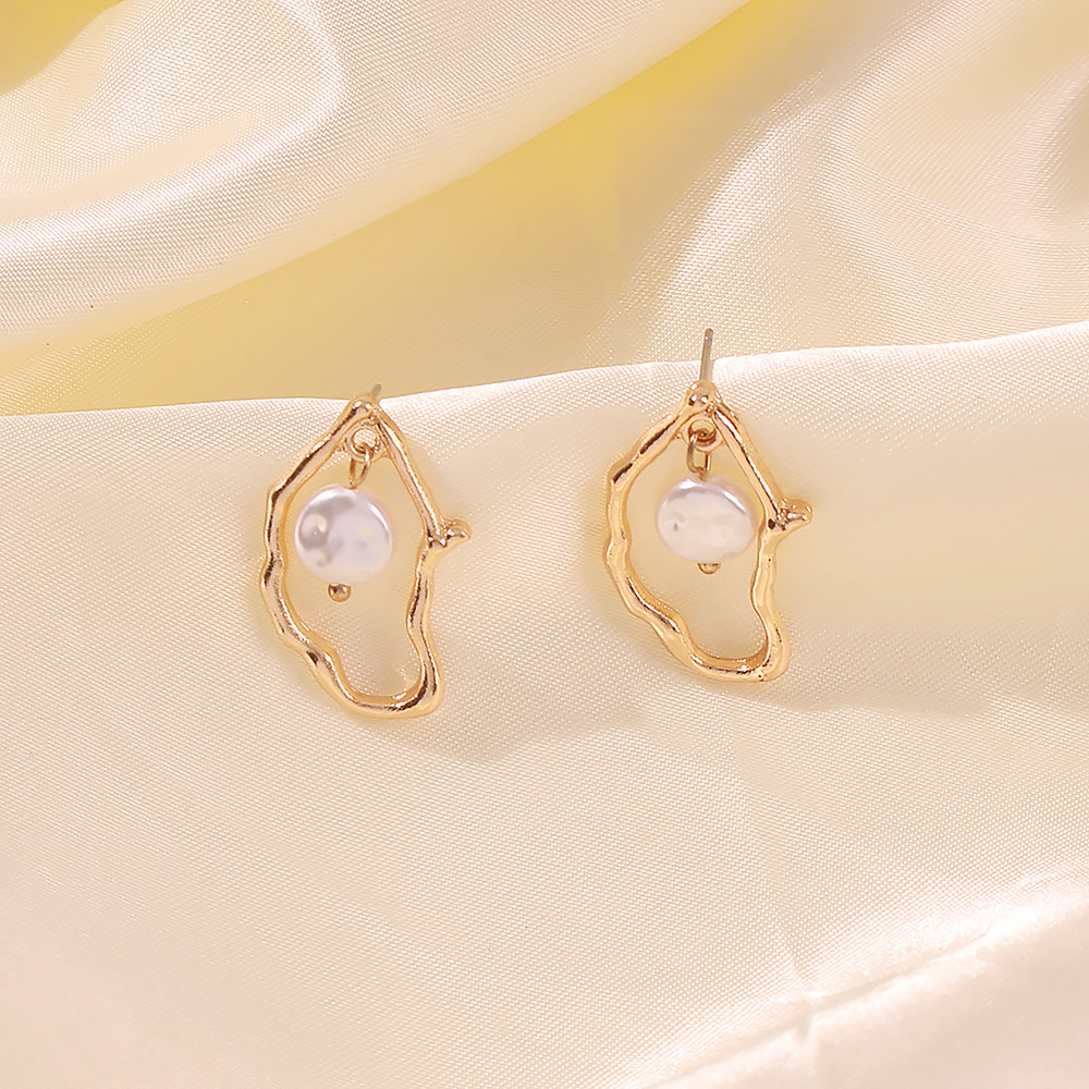 Boucles d'oreilles en perles irrégulières - boucles d'oreilles pendantes en perles