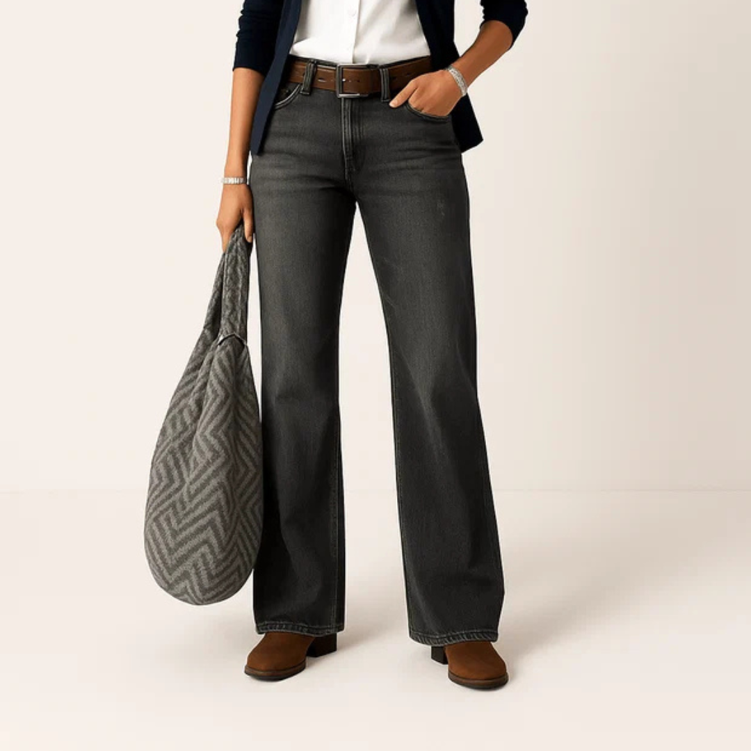 Majken - Pantalon chic à jambes larges