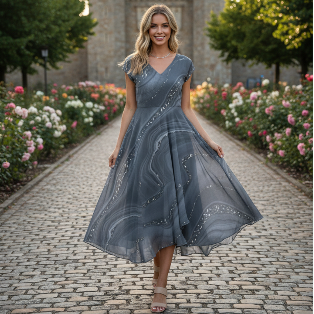 Eliana - Robe Élégante à Col en V