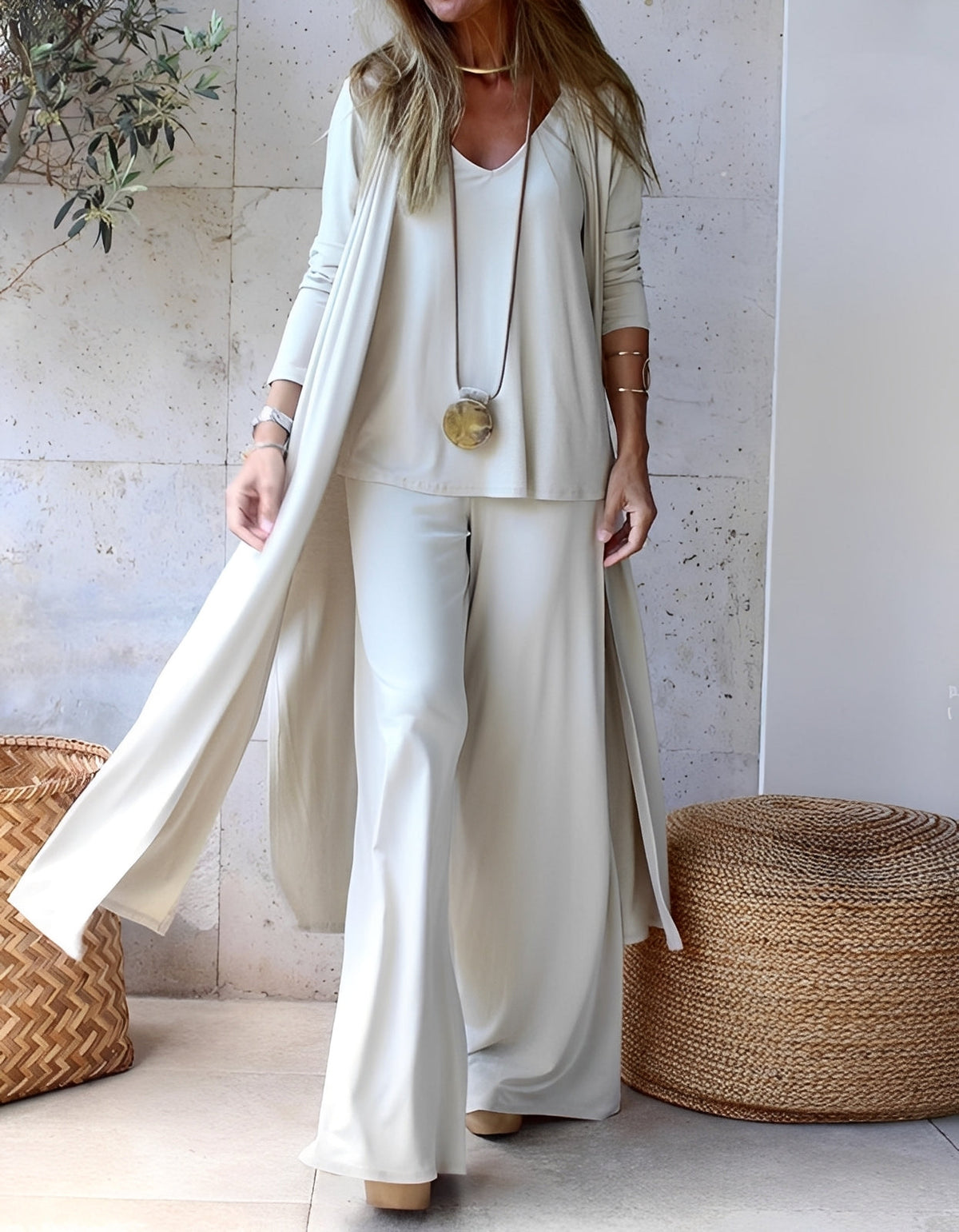 Evie - Ensemble élégant et confortable en trois parties pour femmes