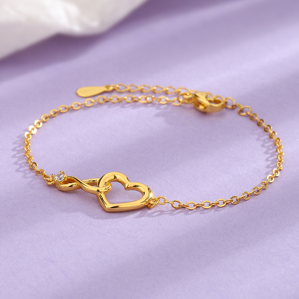 Bracelet Cœur Infini - Bracelet délicat en CZ