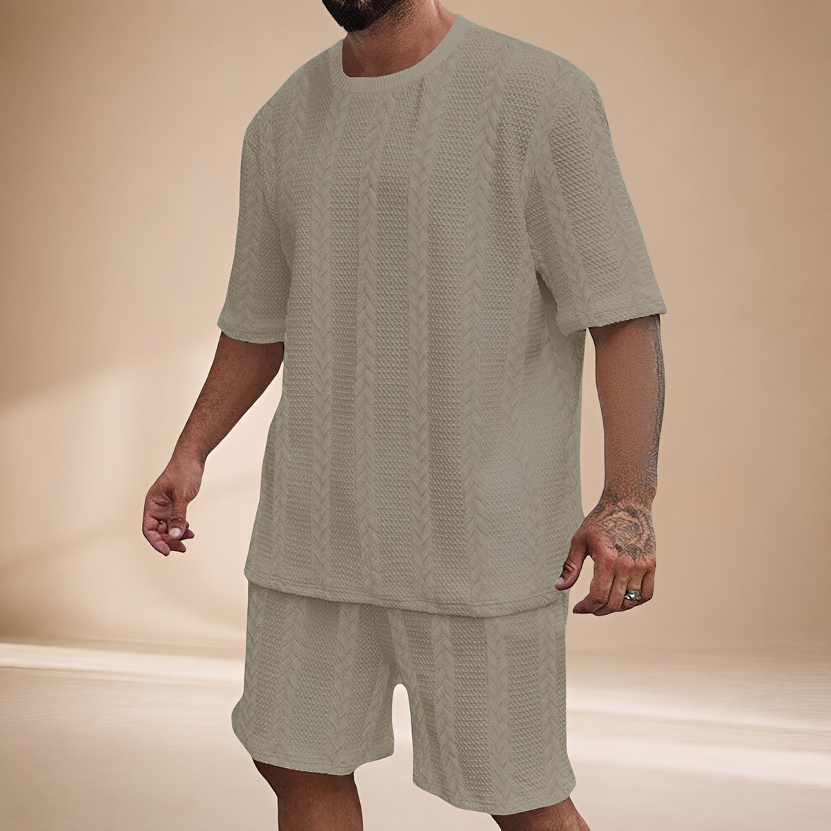Johnston - Ensemble T-shirt et Shorts Amples