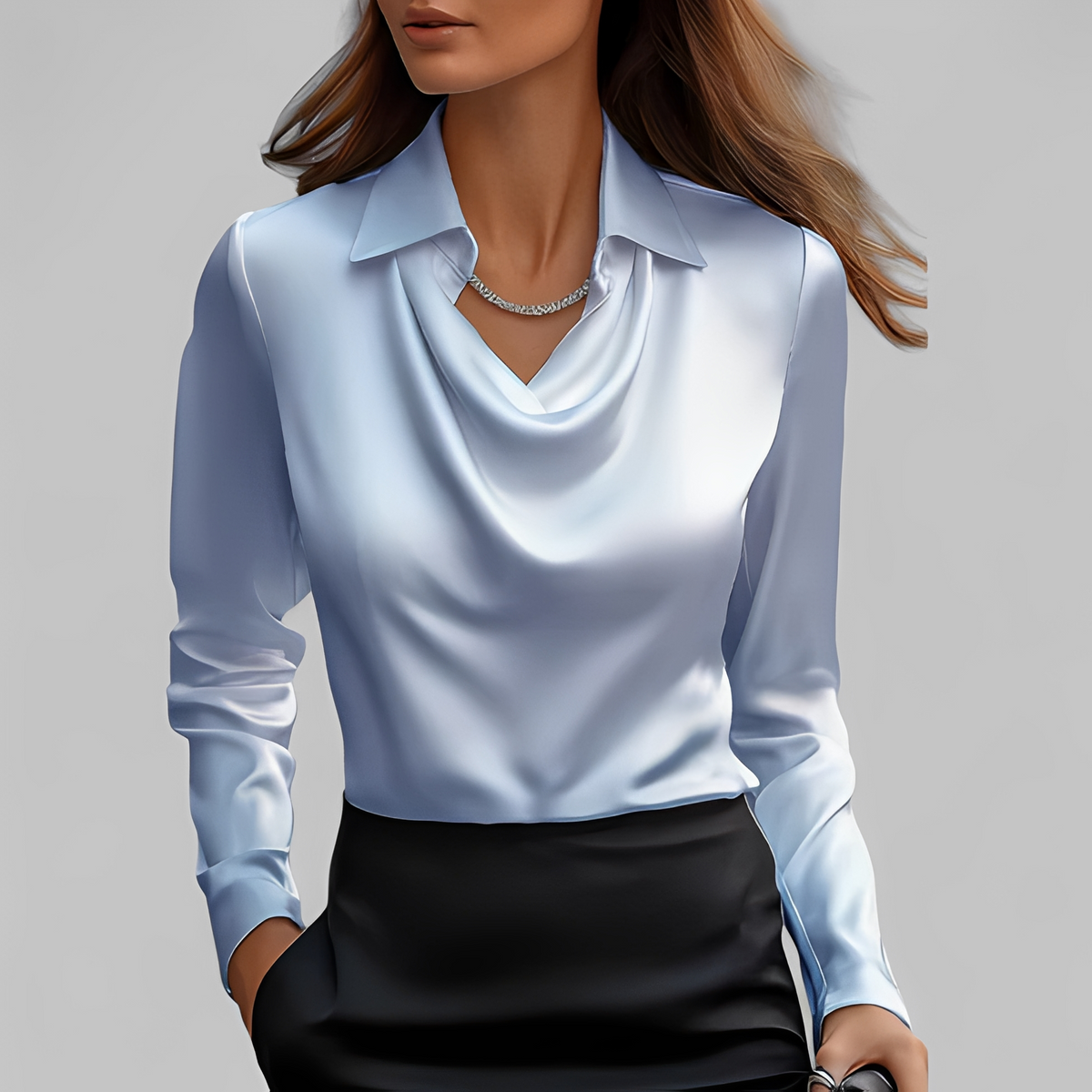 Emmalyn - Chemisier drapé chic pour femme