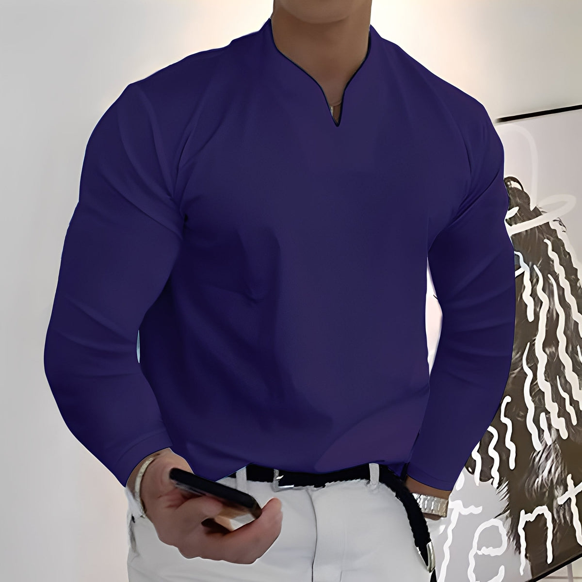 Corentin - Chemise pour homme manches longues et allure décontractée