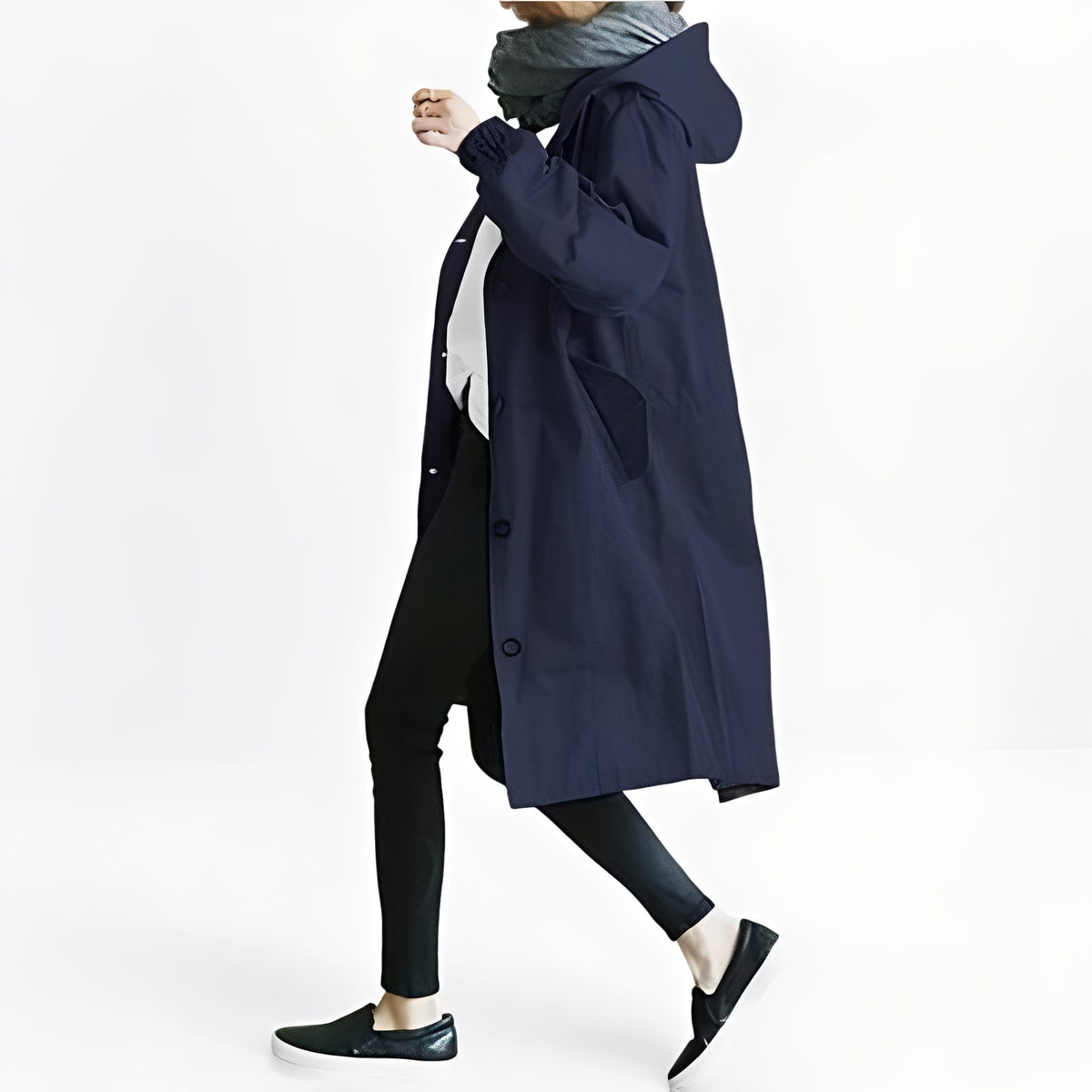 Giselle - Imperméable Veste de Pluie avec Capuche pour Femmes