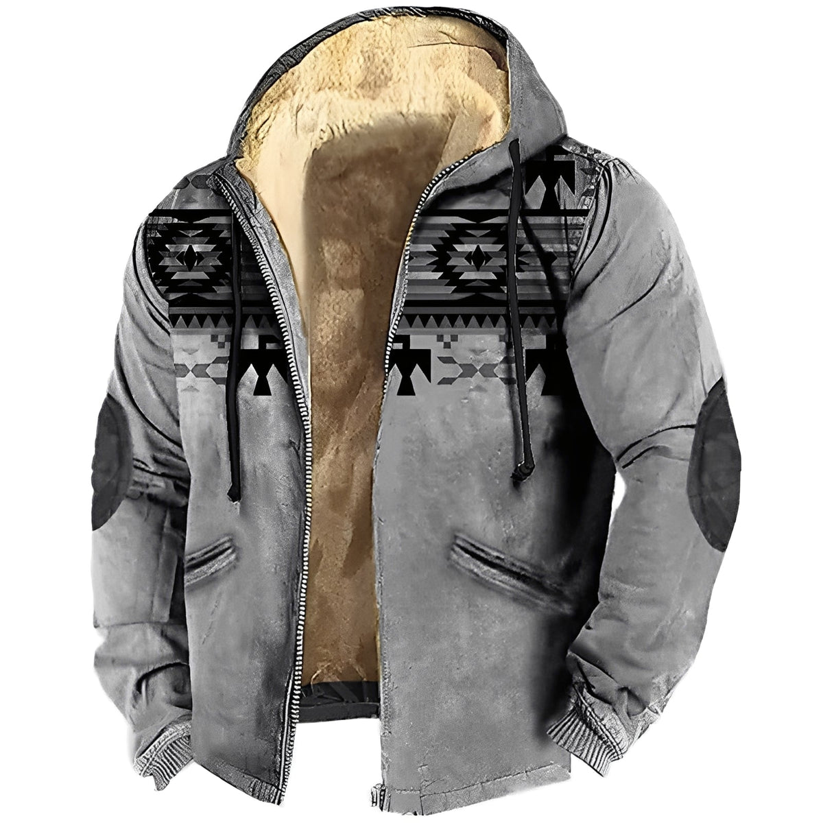 Terrance - Veste à capuche style tribal pour hommes