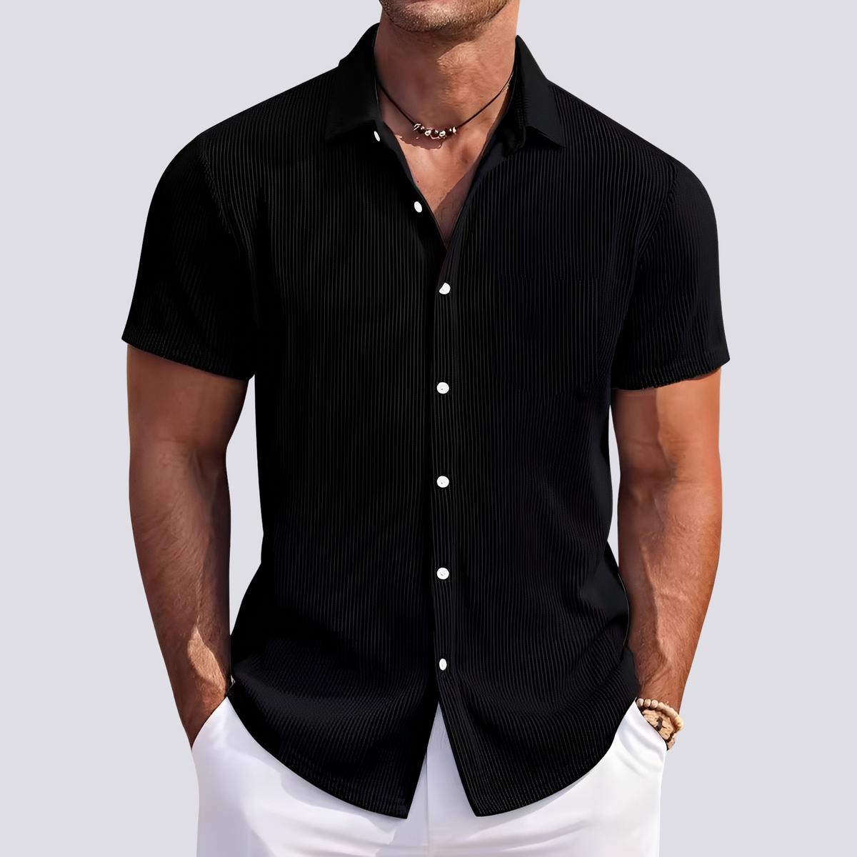 James - Chemise à rayures élégante pour hommes