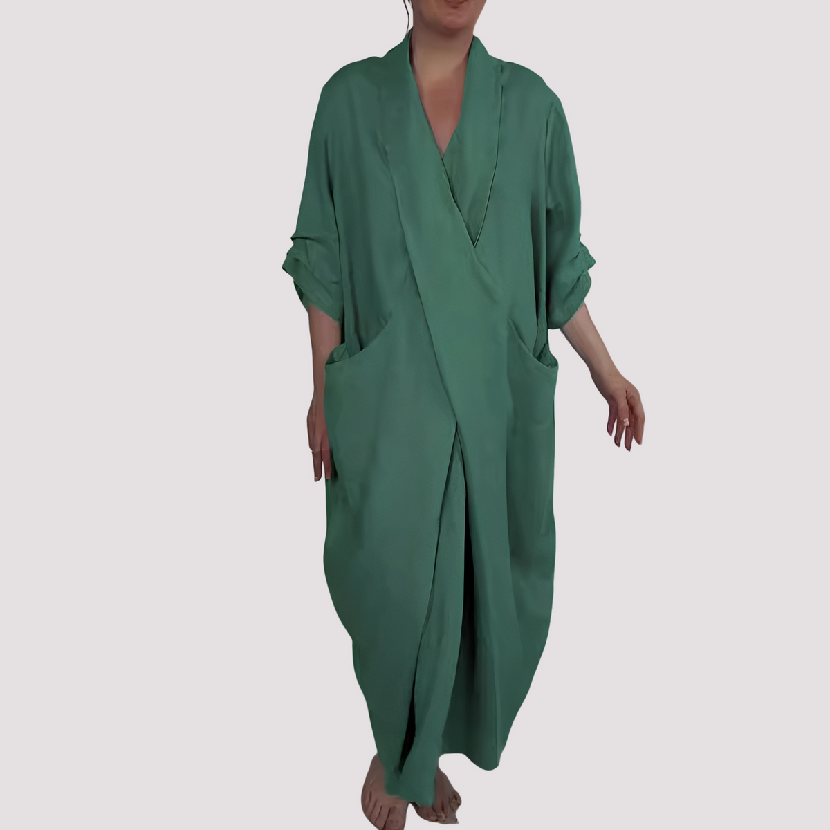 Alicia - Robe longue évasée avec poche pour femmes