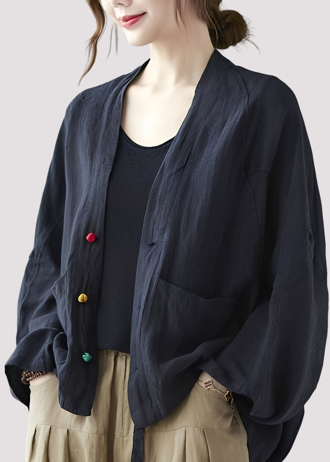 Tilly - Cardigan large et décontracté avec poches pour femmes