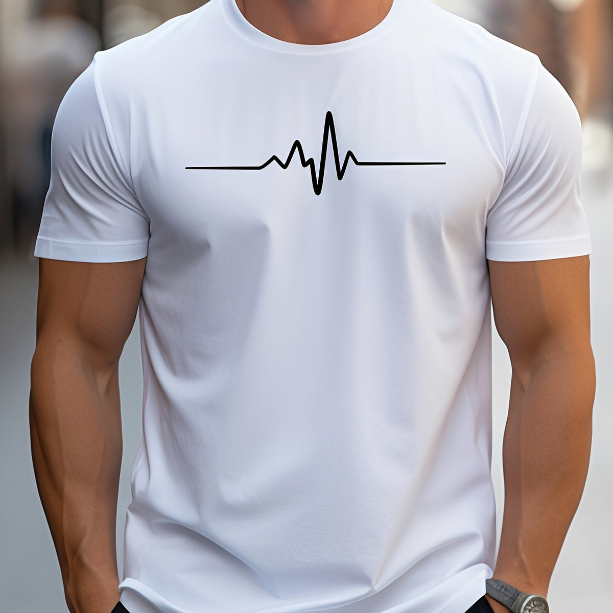 Russell - T-shirt ajusté avec impression pour hommes
