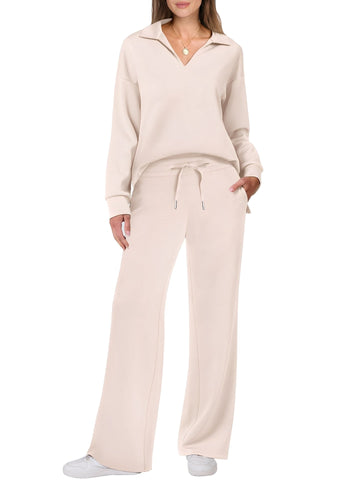 Justina - Ensemble décontracté en pull et pantalon pour dames