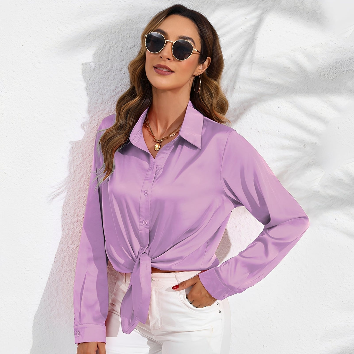 Erica - Blouse actuelle à manches longues pour femmes