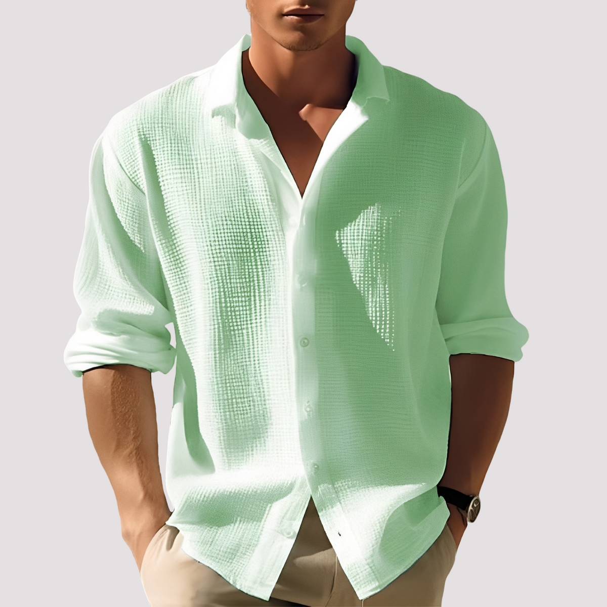 Ollie - Chemise agréable à boutons pour hommes