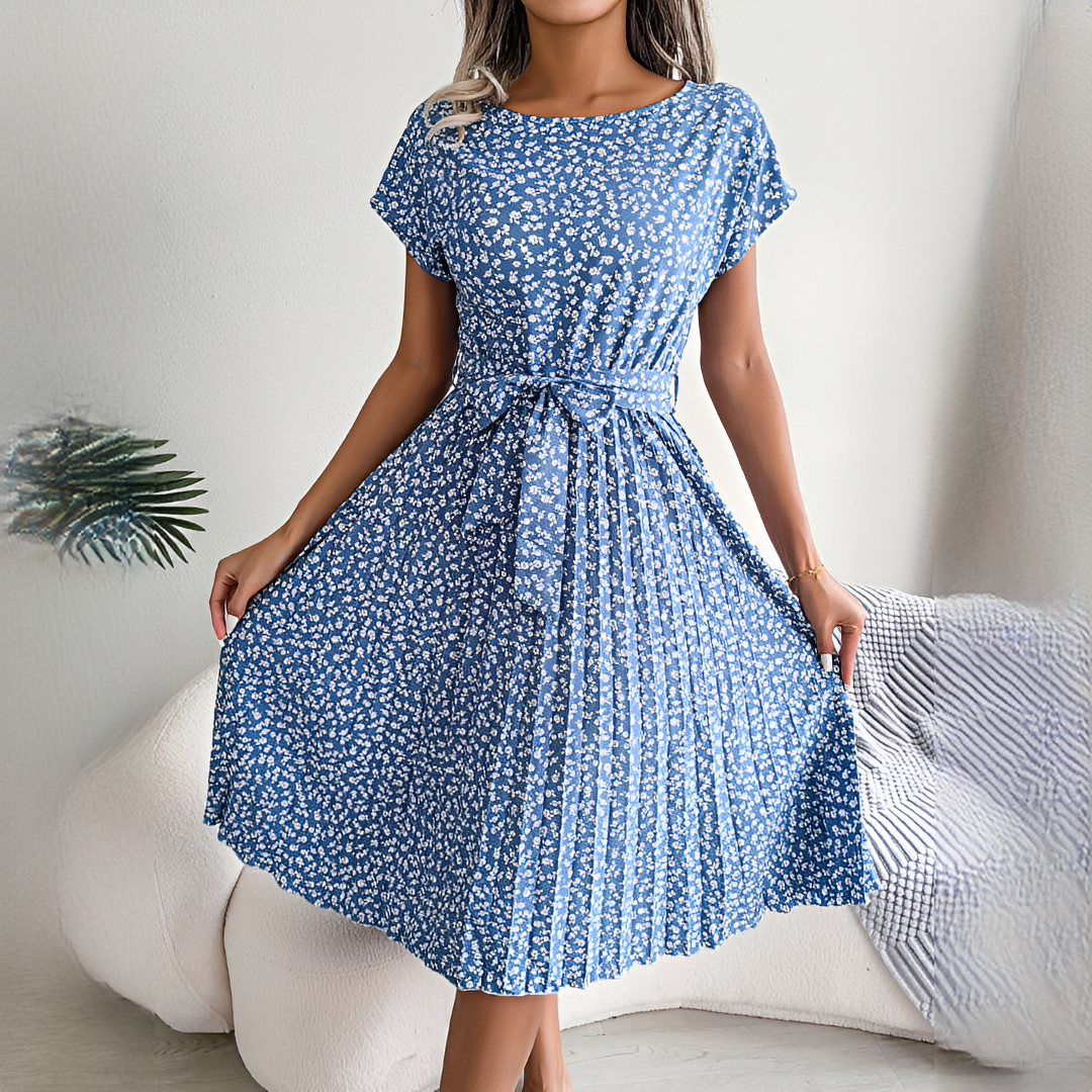 Lyka - Robe estivale chic à manches courtes pour femme