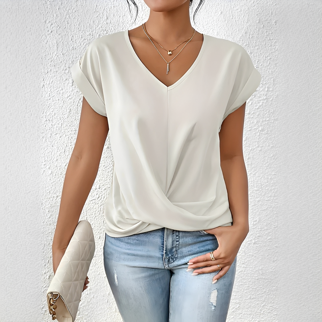 Velanie - T-Shirt Col V Relax