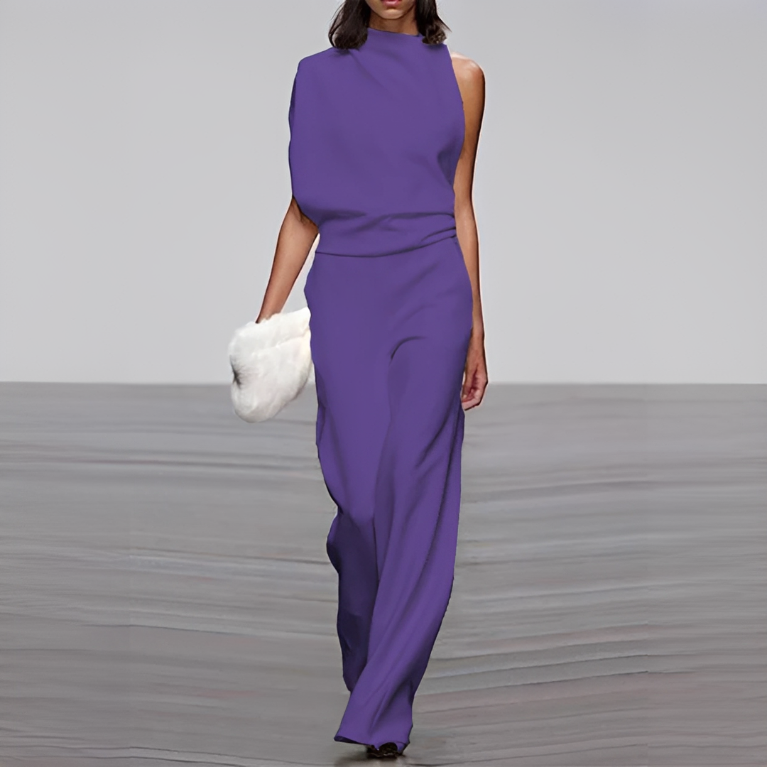 Noviem - Combinaison chic à encolure ronde pour femme