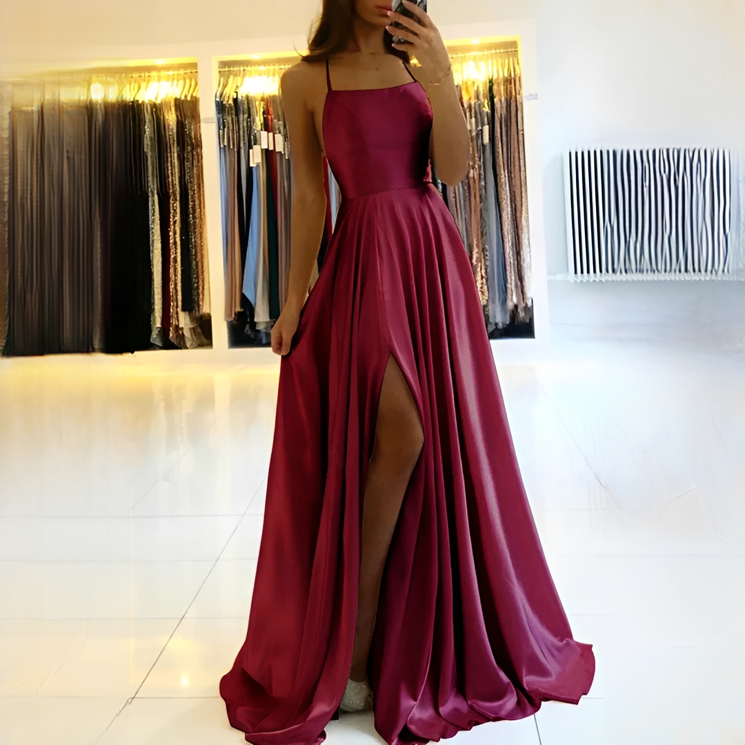 Shamcy - Robe Longue Chic avec Ouverture