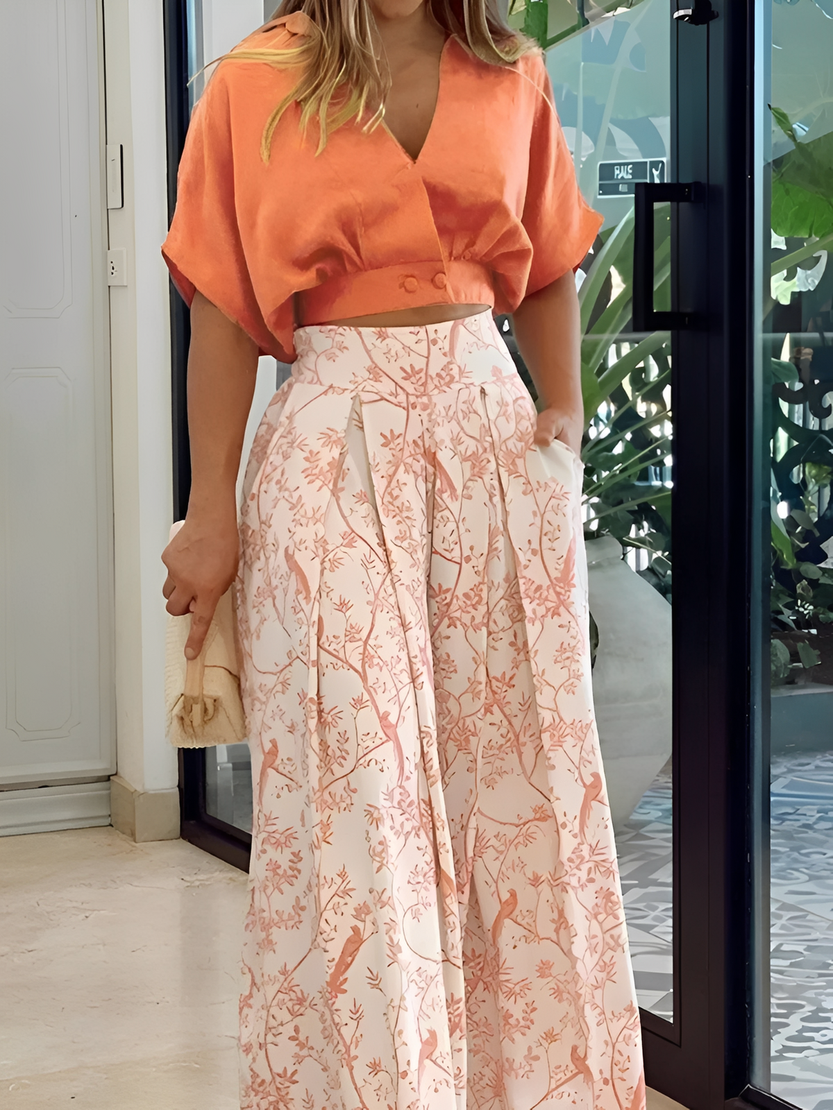 Hennie - Ensemble léger et ample avec motif pour femmes