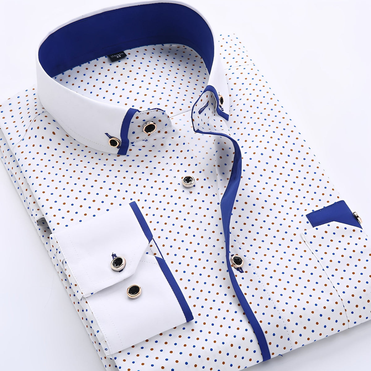 Nolhan - Chemise classique à manches longues pour hommes