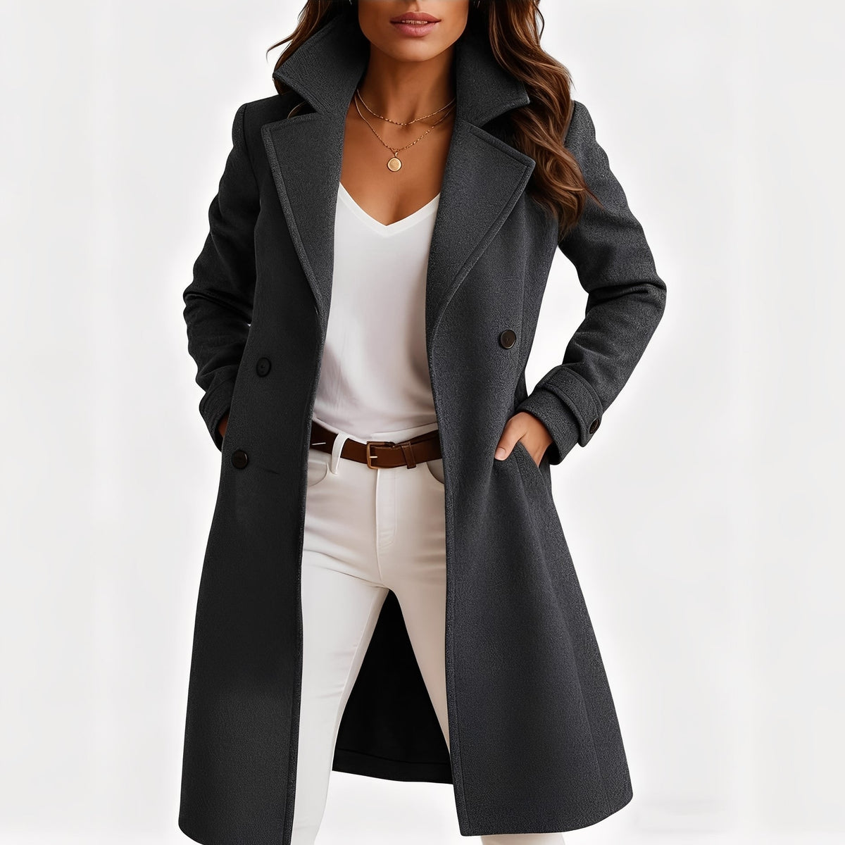Camille - Manteau Élégant pour Femmes avec Poches