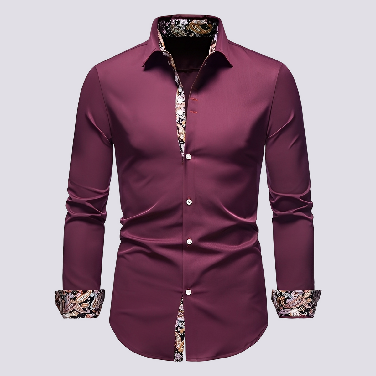 Xander - Chemise à manches longues chic et contemporaine pour hommes