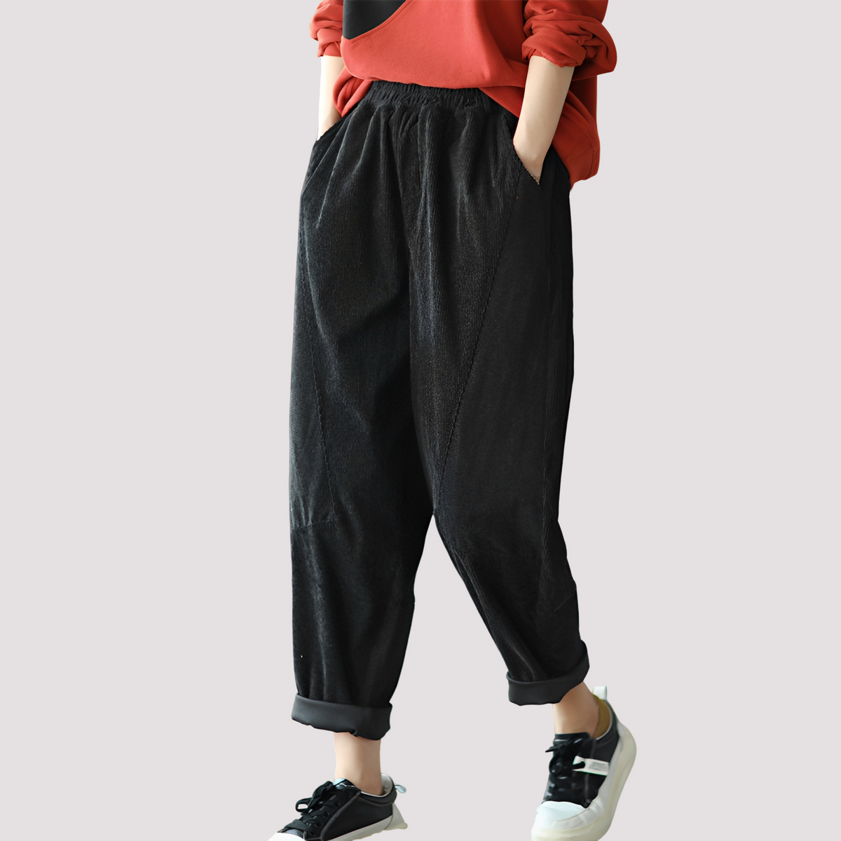 Stella - Pantalon large décontracté avec taille élastique pour femmes