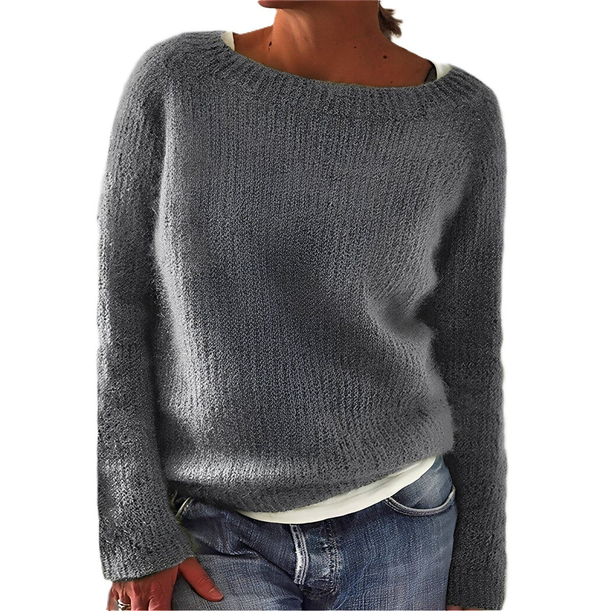 Angelia - Pull chaud et décontracté en tricot doux pour femmes