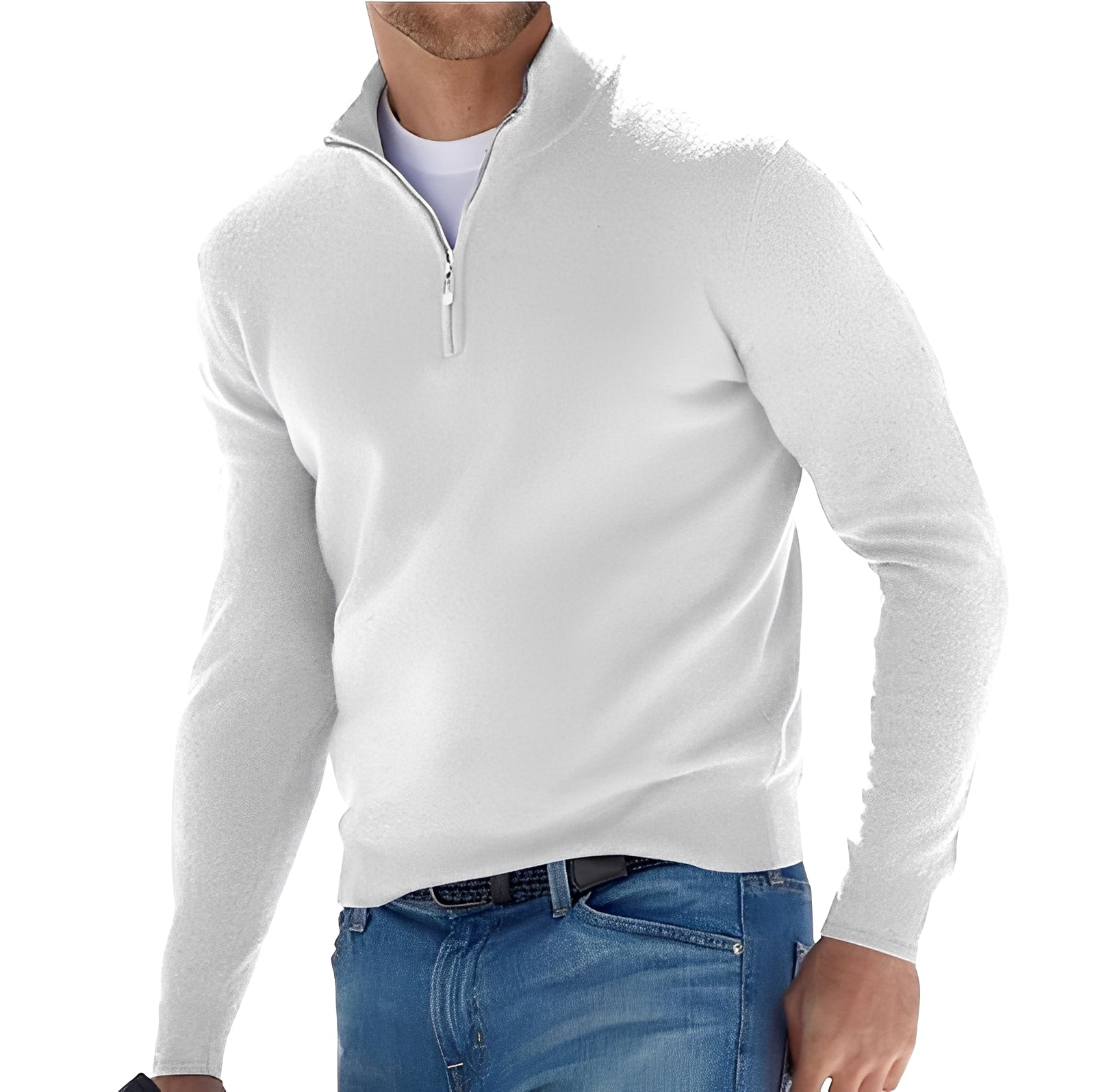 Nash - Pull décontracté avec fermeture éclair mi-longue