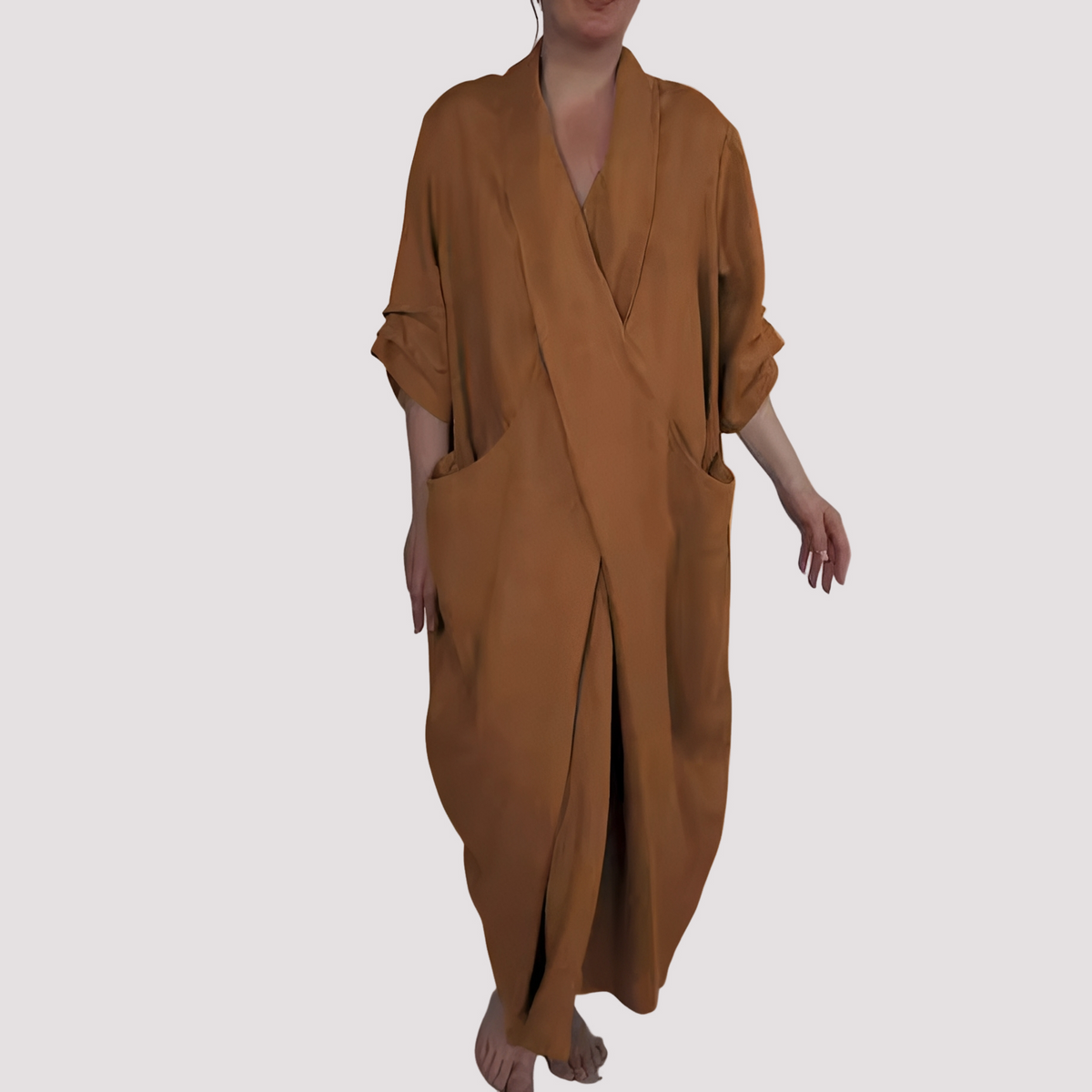 Alicia - Robe longue évasée avec poche pour femmes
