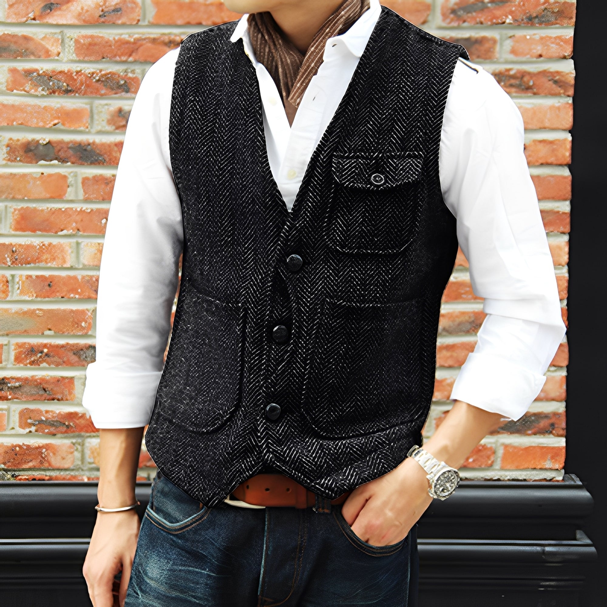Matthew - Manteau élégant en tissu texturé
