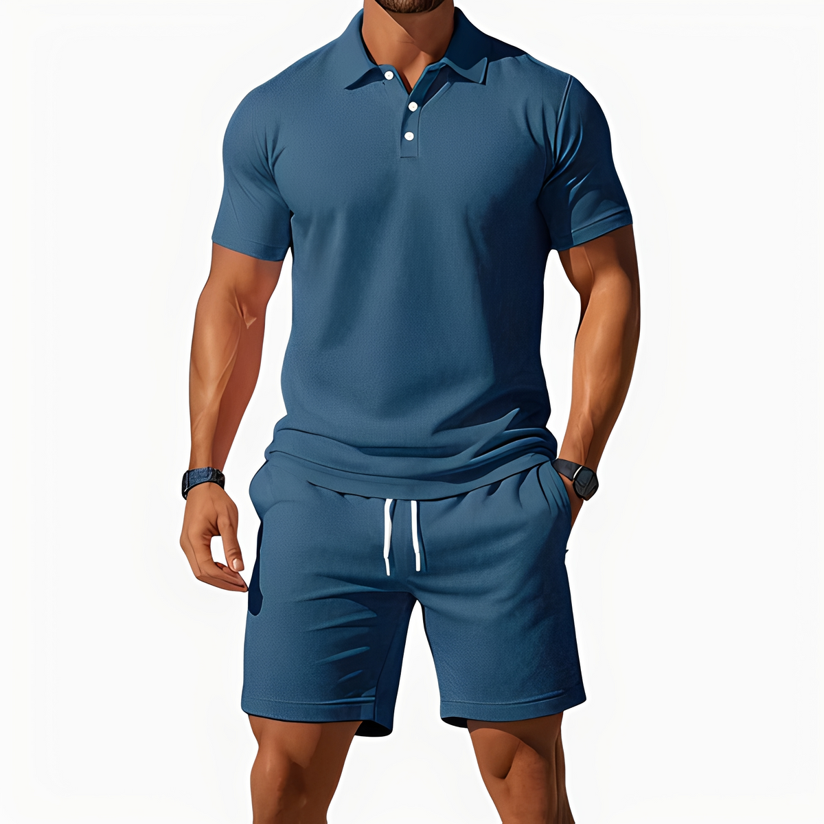 Aldrin - Ensemble polo et short tendance pour homme
