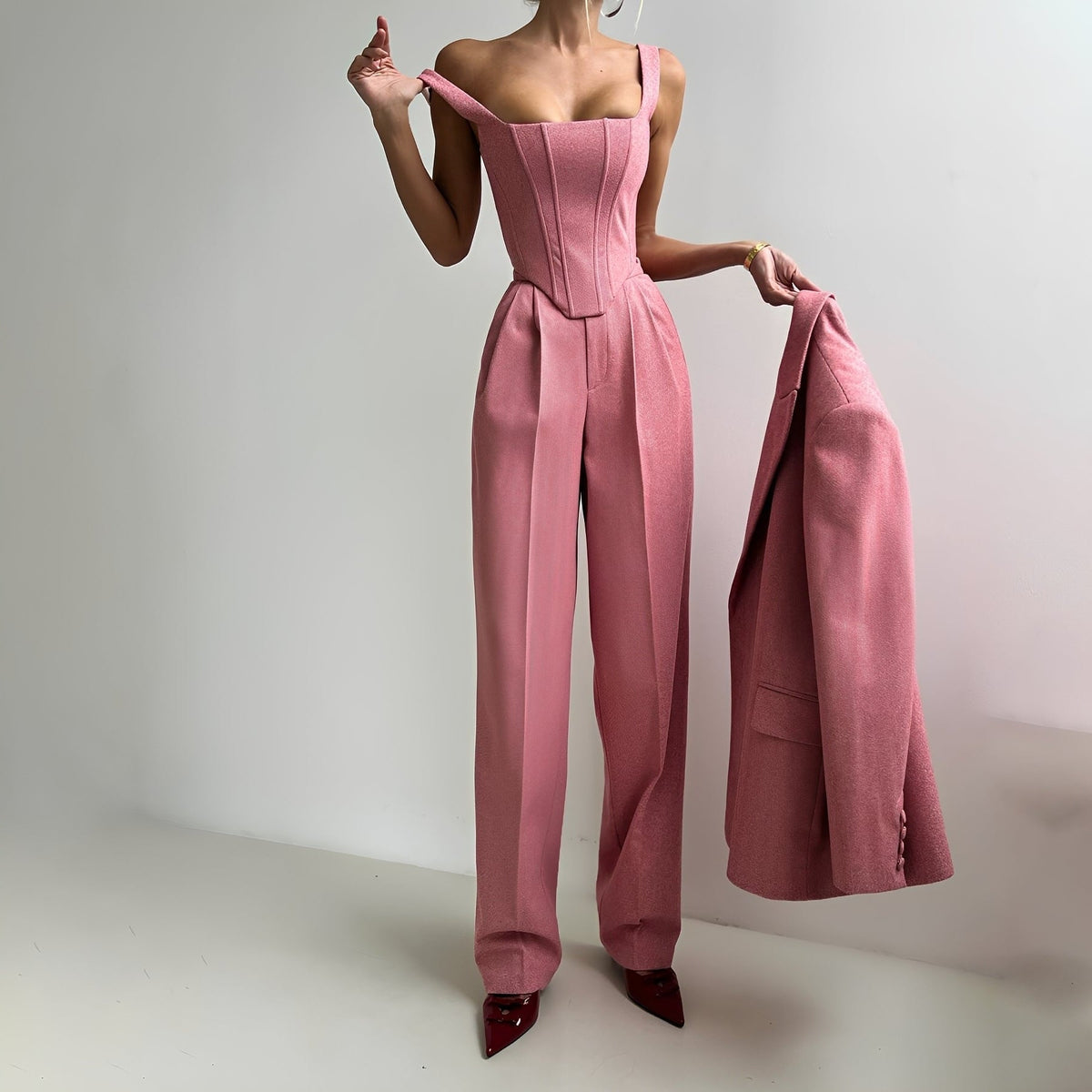 Madeline - Ensemble de blazer trois pièces chic pour femmes