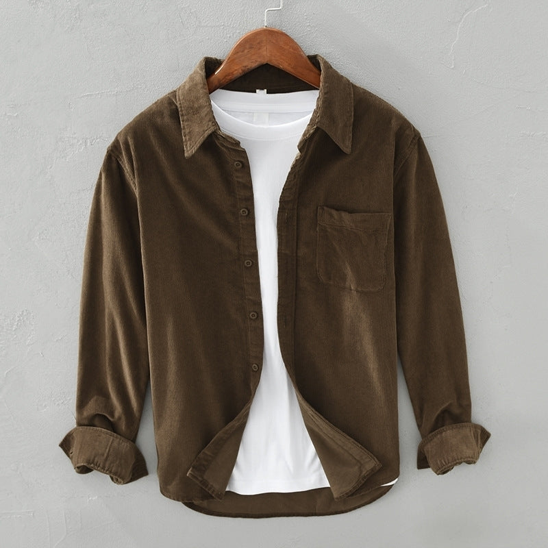Samuel - Chemise surchemise décontractée à manches longues pour hommes
